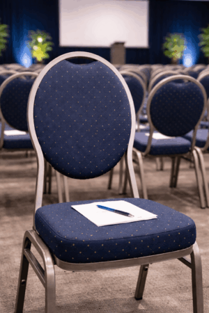 Scaun tapitat albastru